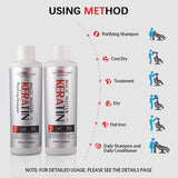 Magic Master Keratin Hair Treatment Set - 120ml Coconut Oil Keratin + Purifying Shampoo