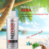 Magic Master Keratin Hair Treatment Set - 120ml Coconut Oil Keratin + Purifying Shampoo