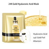 24K Gold Skincare Set: Face Essence, Cream, Mask, Eye Cream & Patch