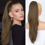 Platinum Ombre Long Wavy Ponytail Extension