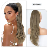 Platinum Ombre Long Wavy Ponytail Extension