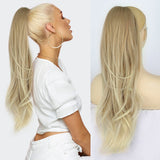 Platinum Ombre Long Wavy Ponytail Extension