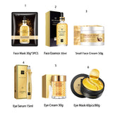 24K Gold Skincare Set: Face Essence, Cream, Mask, Eye Cream & Patch
