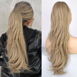 Platinum Ombre Long Wavy Ponytail Extension