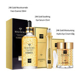 24K Gold Skincare Set: Face Essence, Cream, Mask, Eye Cream & Patch