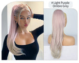 Platinum Ombre Long Wavy Ponytail Extension