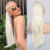 Platinum Ombre Long Wavy Ponytail Extension