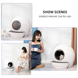 Wifi Automatic Smart Litter Box - Drawer Type Anti Splash Self Cleaning Litter Box