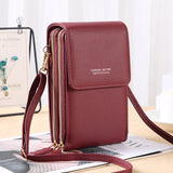 Buylor Soft Leather Women&#39;s Bag Wallets Touch Screen Cell Phone Purse Bags of Women Strap Handbag Female Crossbody Shoulder Bag