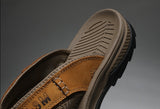 Cow Leather Anti-slip Men Beach Slippers | Sandals