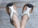 Cow Leather Anti-slip Men Beach Slippers | Sandals