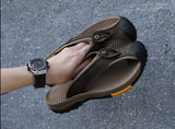 Cow Leather Anti-slip Men Beach Slippers | Sandals