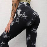 High Waist Seamless Tie Dye Leggings