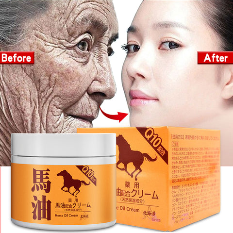 Horse oil Instant Wrinkle Remover Face Cream Eye Firming Anti Aging Lifting Moisturizing Facial Cream Remove Fineline Skin Care