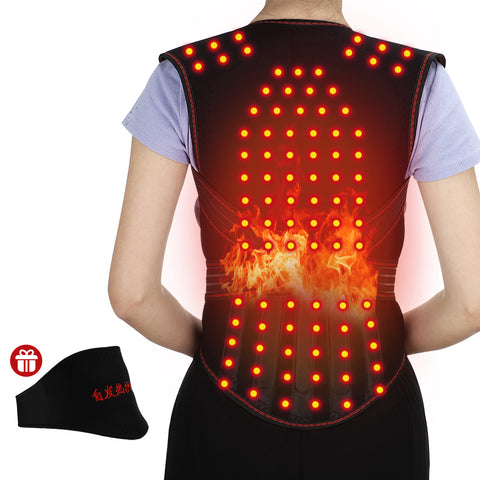 Pastsky Tourmaline Self-heating Back Support Shoulder Spine Lumbar Posture Correction Magnets Heating Therapy Pain Relief Corset