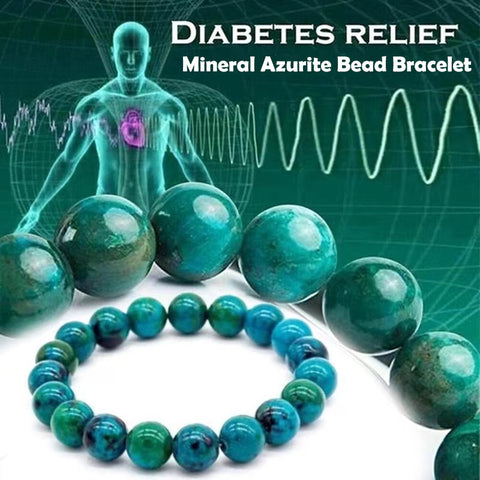 Brazil Natural  Azurite Bead Bracelet Malachite Healing Crystal Couple Elastic Rope Handmade Jewelry Christmas Gifts Home Decor